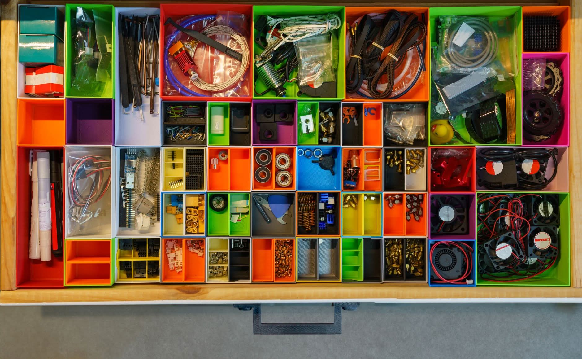 3D printed Baumeister Box game organizer 4K
